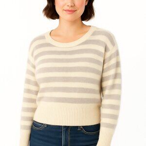 Mystree Sweater Cream Gray Eyelash XL NWT Curvy Retro